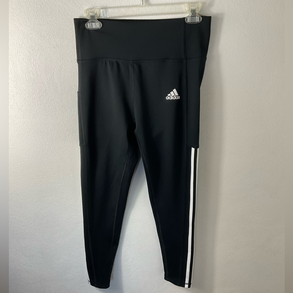Sz M Adidas Aeroready B&W 7/8 Length High Rise Legging